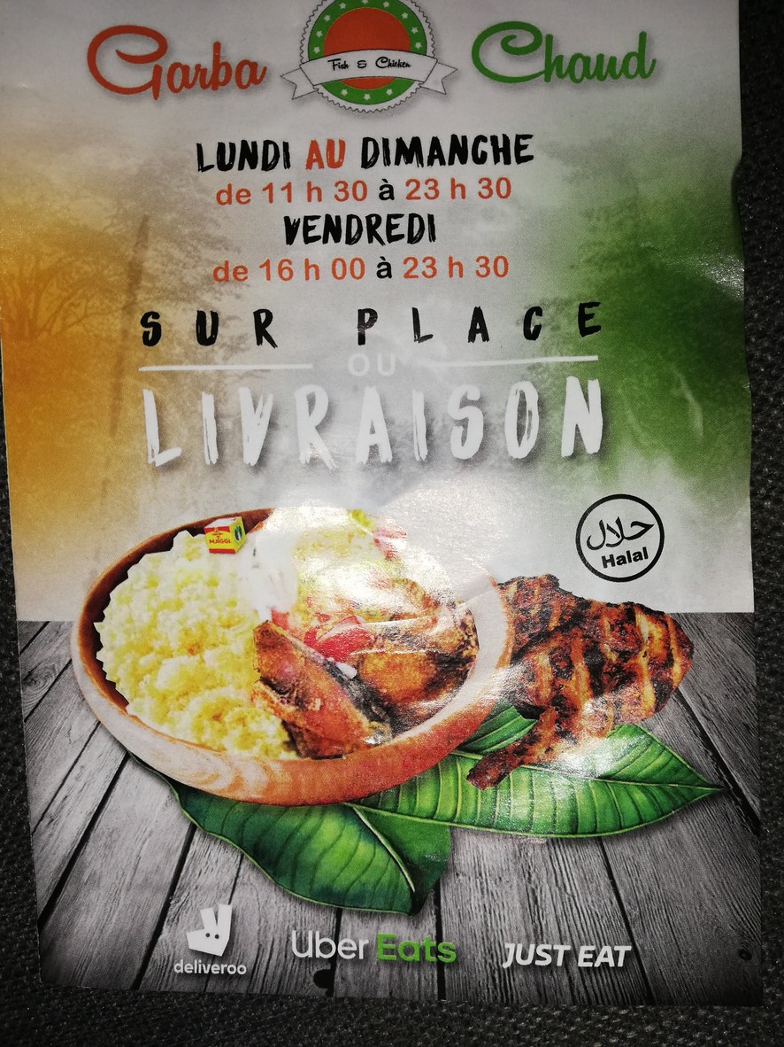 GARBA CALIENTE Courneuve menu 1