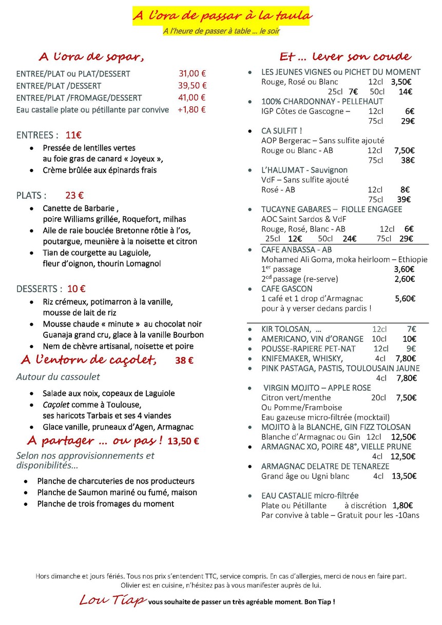 Lou Tiap menu 2