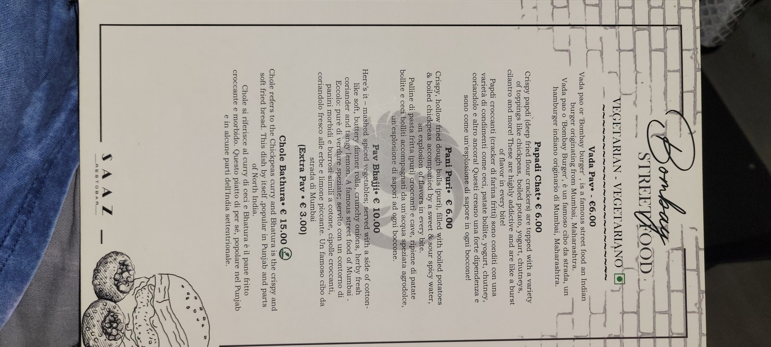 Saaz Restobar menu 2