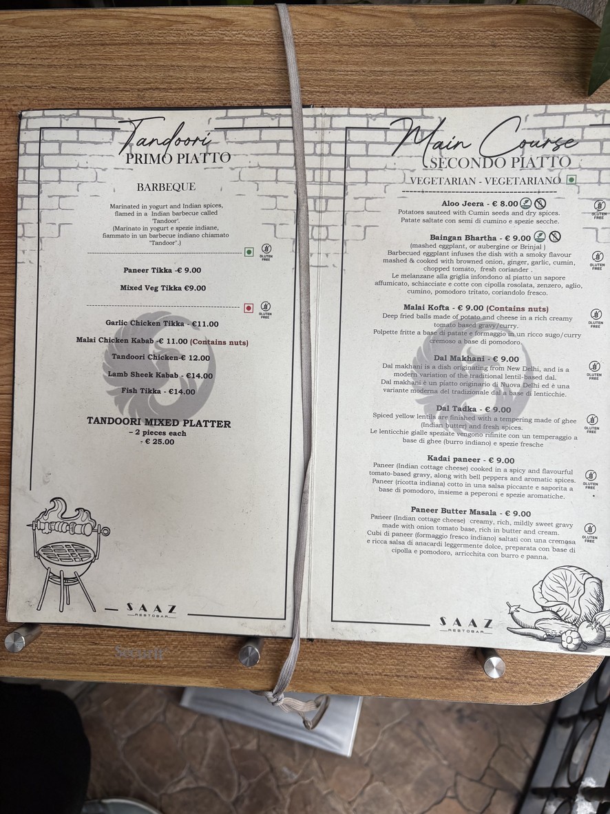 Saaz Restobar menu 3