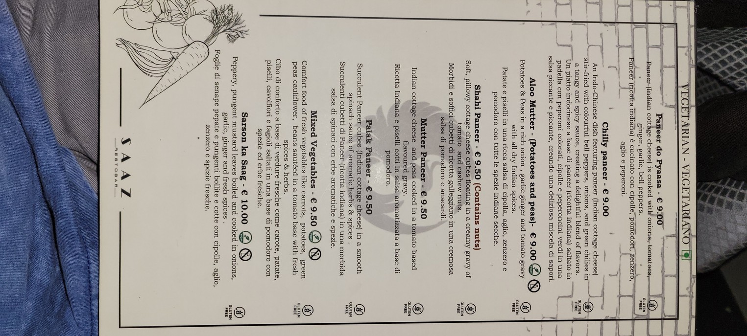 Saaz Restobar menu 4
