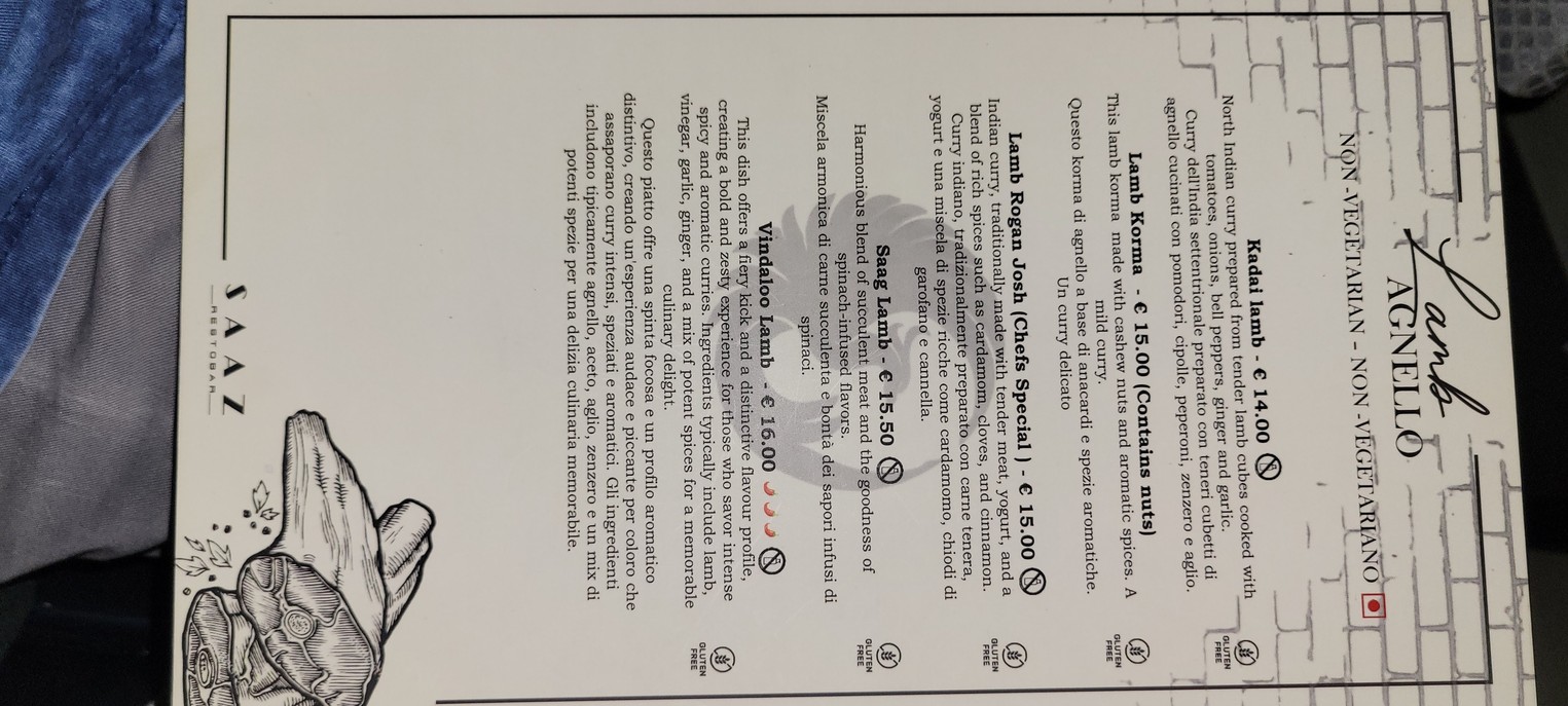 Saaz Restobar menu 6