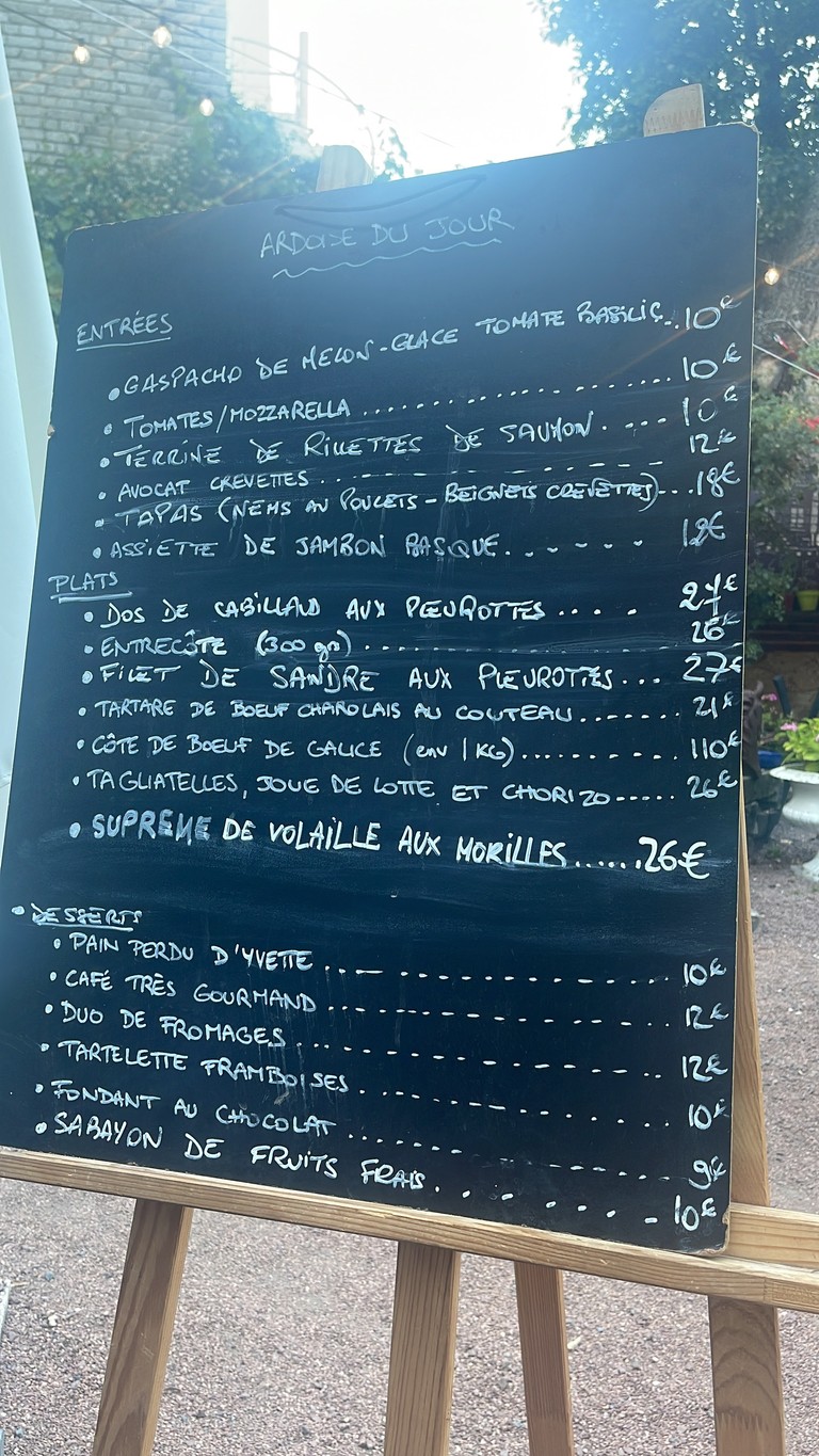 Restaurant Guinguette Le Val de Beauté menu 1