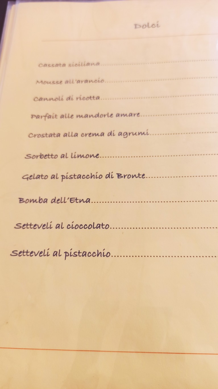Lumie di Sicilia menu 5