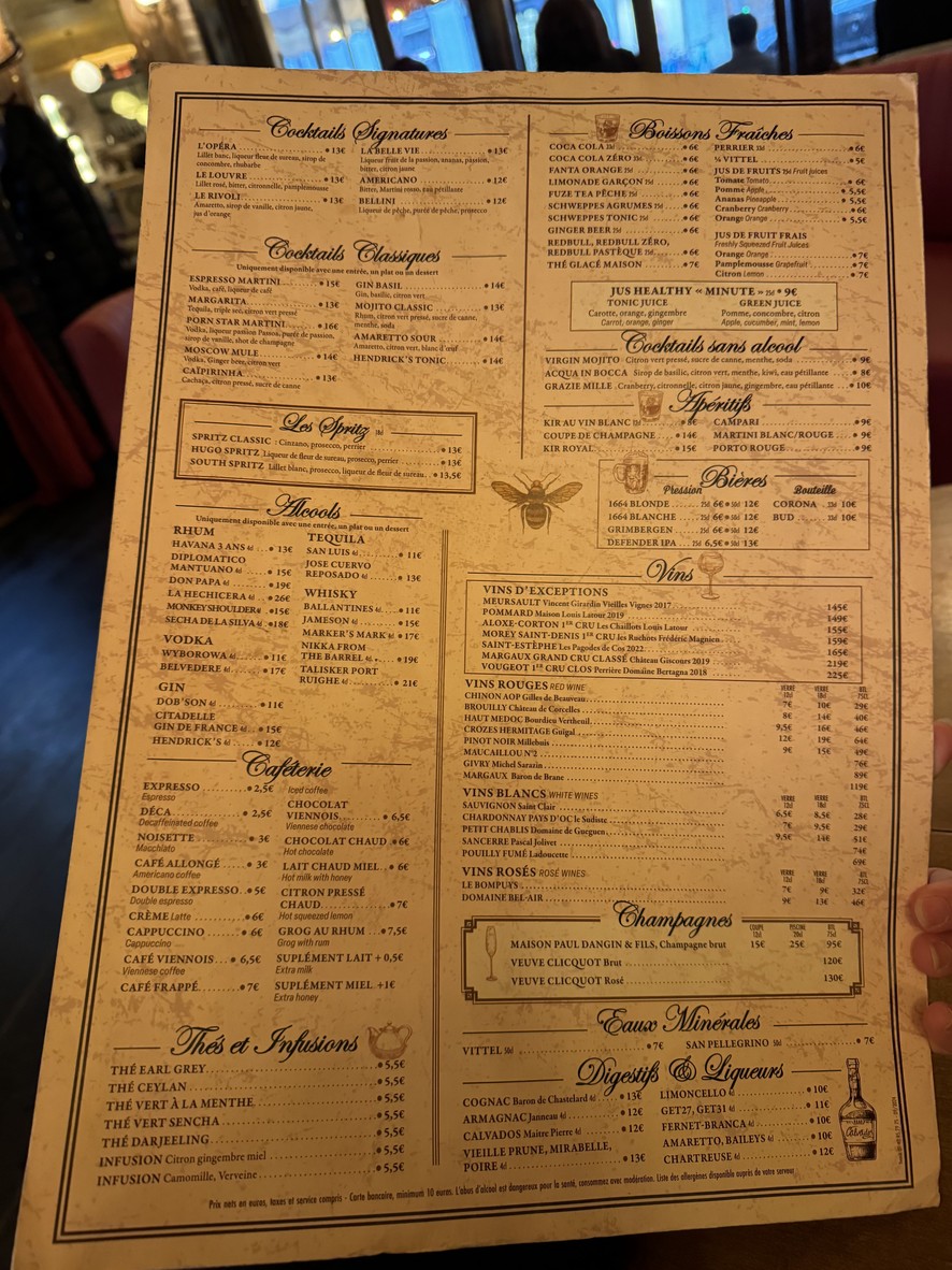 Café du Louvre menu 2