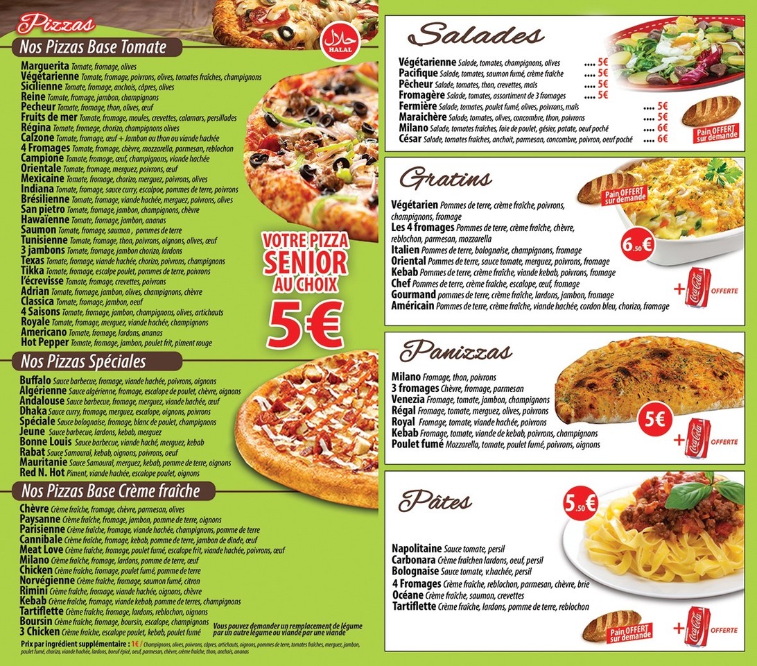 Pizza Center Milano Jaures menu 2