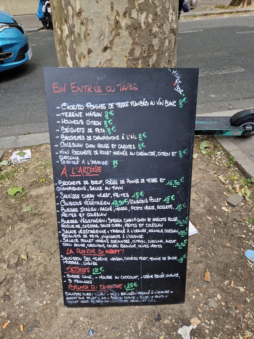 Café Kraft menu 1