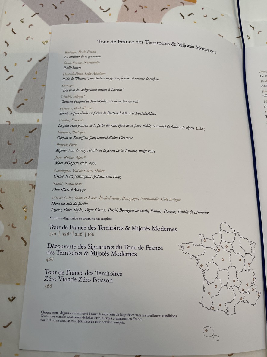 Le Grand Restaurant - Jean-François Piège menu 1