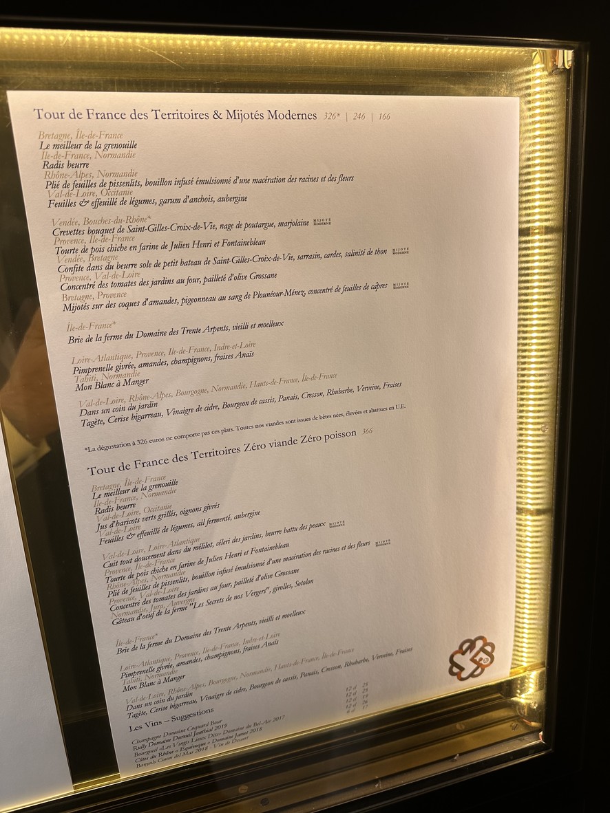 Le Grand Restaurant - Jean-François Piège menu 2