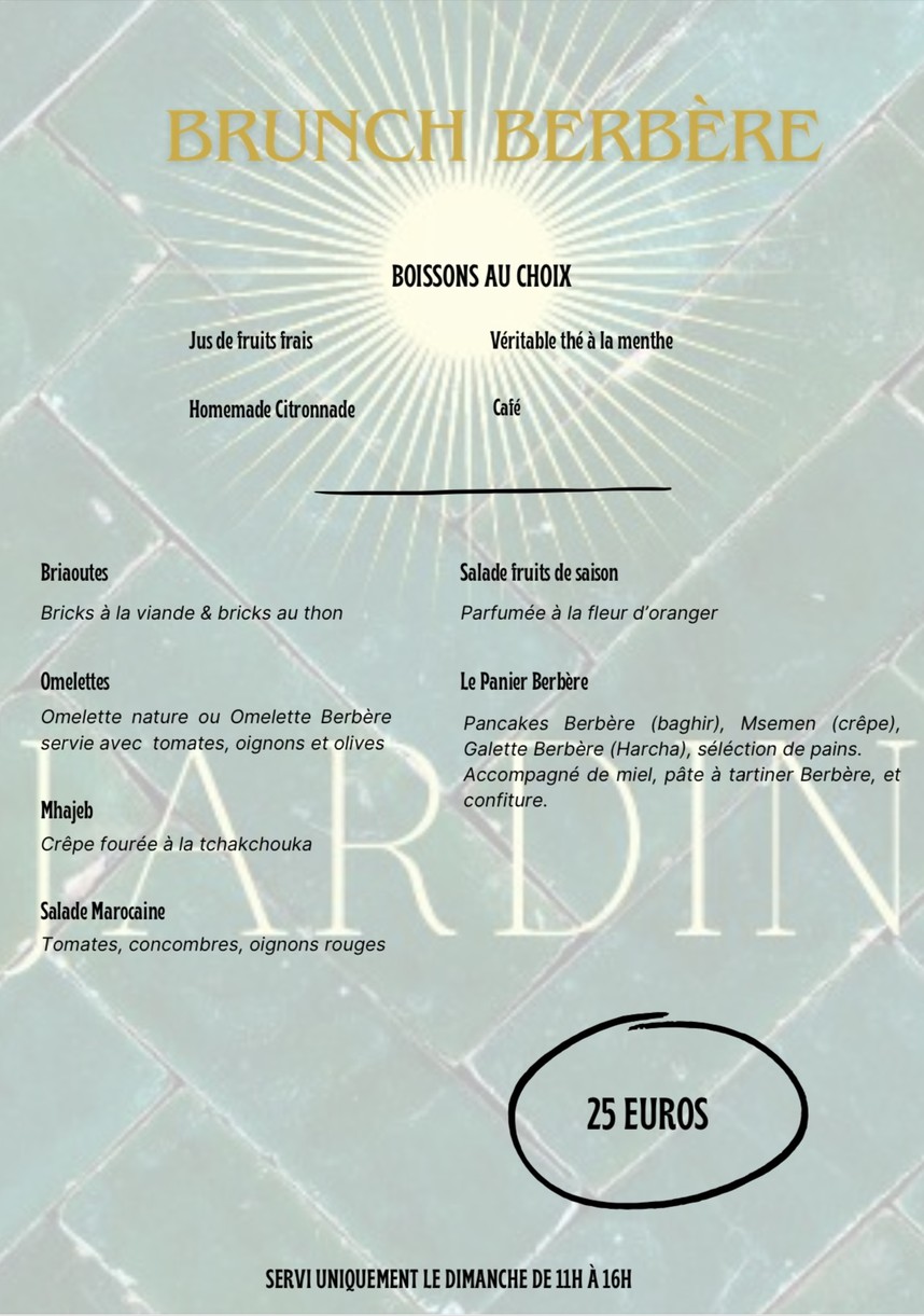 Le Jardin Paris menu 2