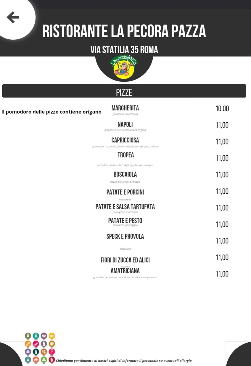 La Pecora Pazza menu 3
