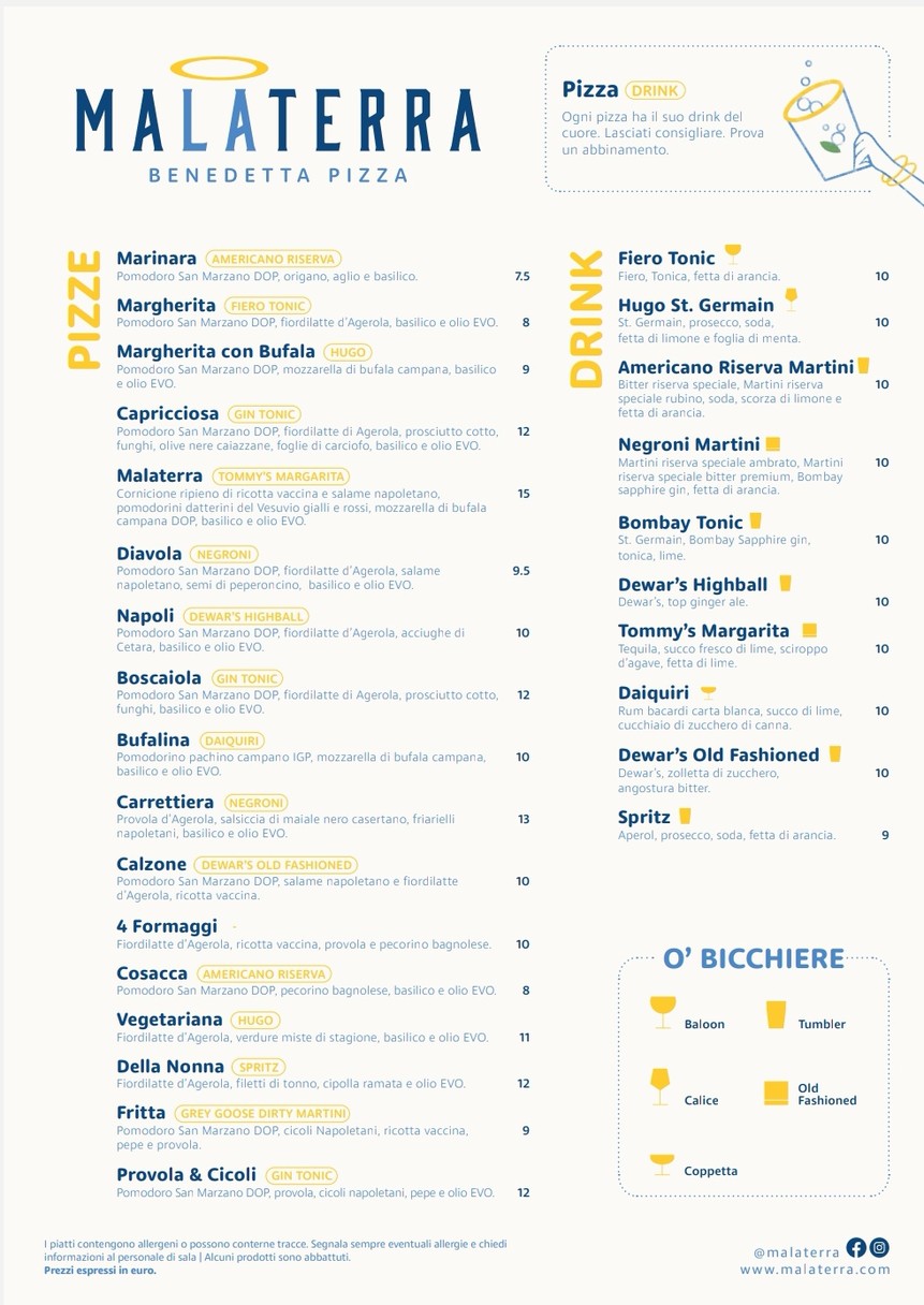 Malaterra | Roma Prati menu 1