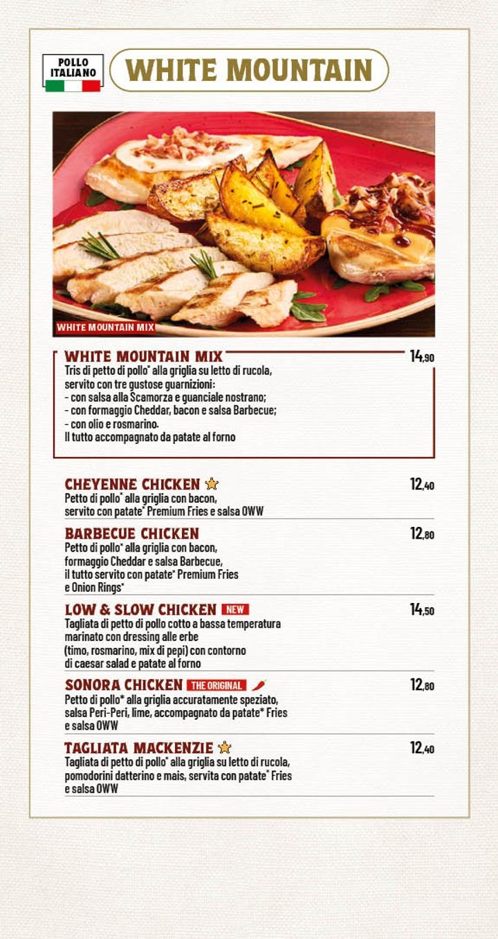 Old Wild West - Roma Via Alimena menu 6