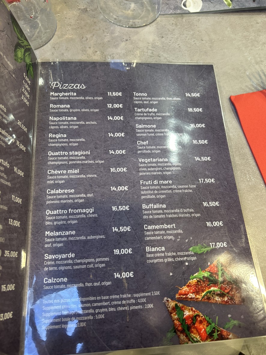 Del Bosco menu 2
