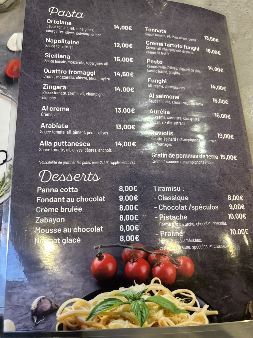 Del Bosco menu 3