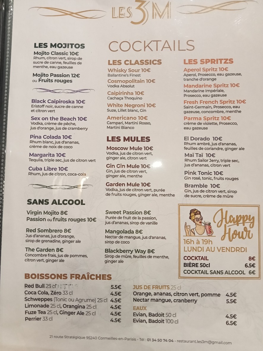 Restaurant Les 3M menu 4