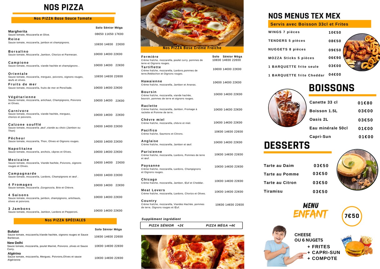 Bella Familia Pizza menu 2