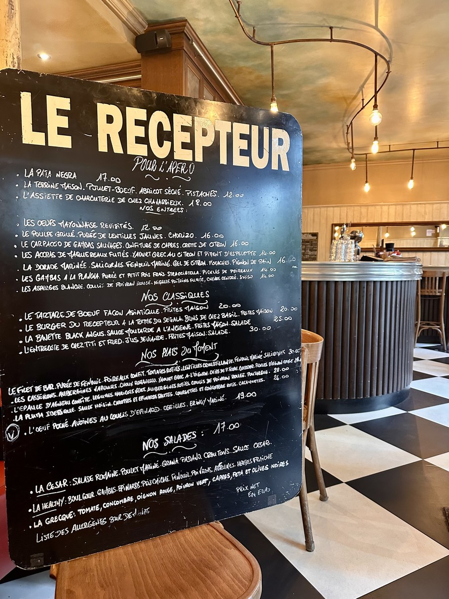 Le Récepteur menu 1