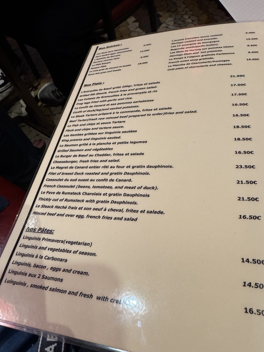 Les deux Coupoles menu 1