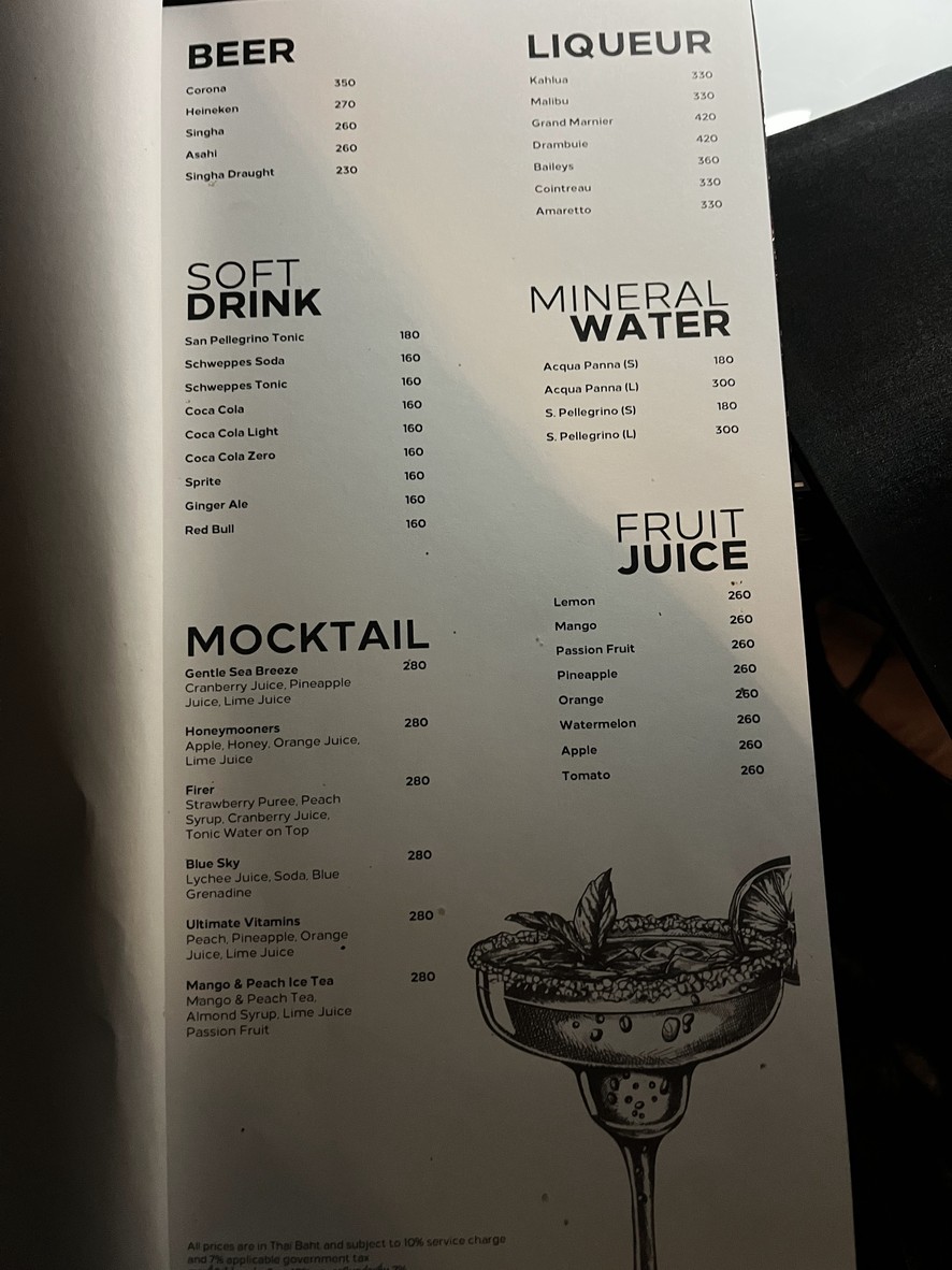 ThreeSixty Lounge & Rooftop Bar menu 2