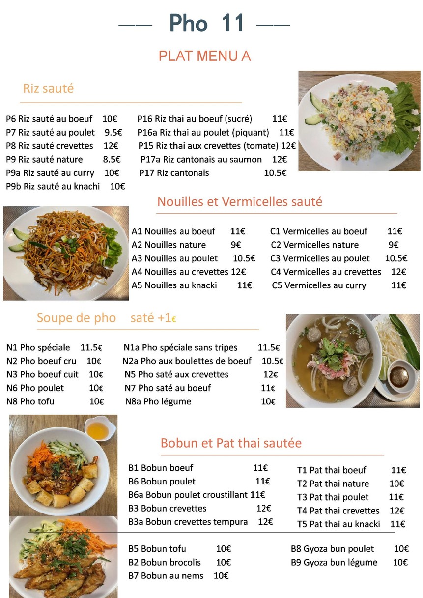 Pho 11 menu 2