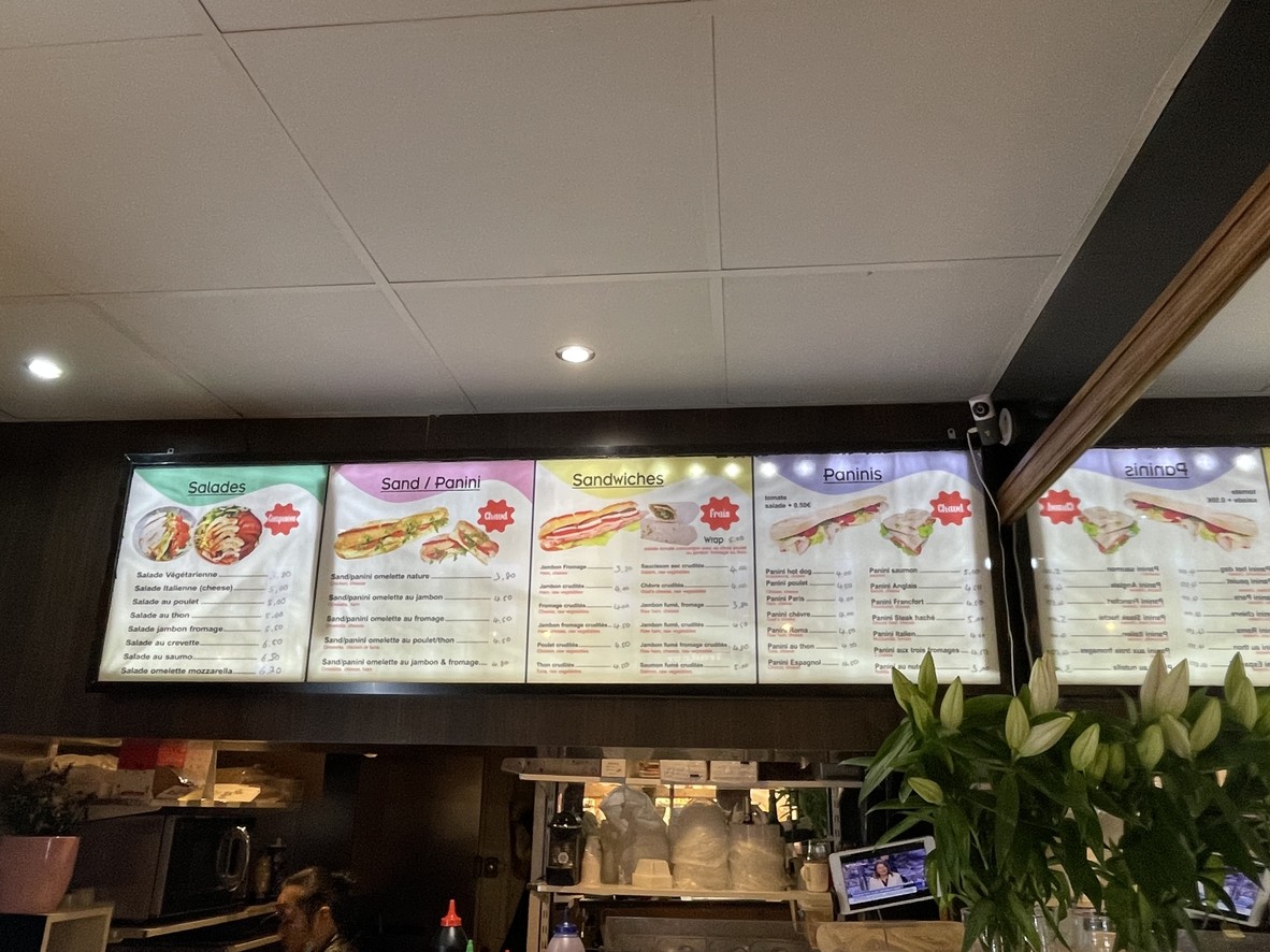 fastfood sandwiches paninis menu 1