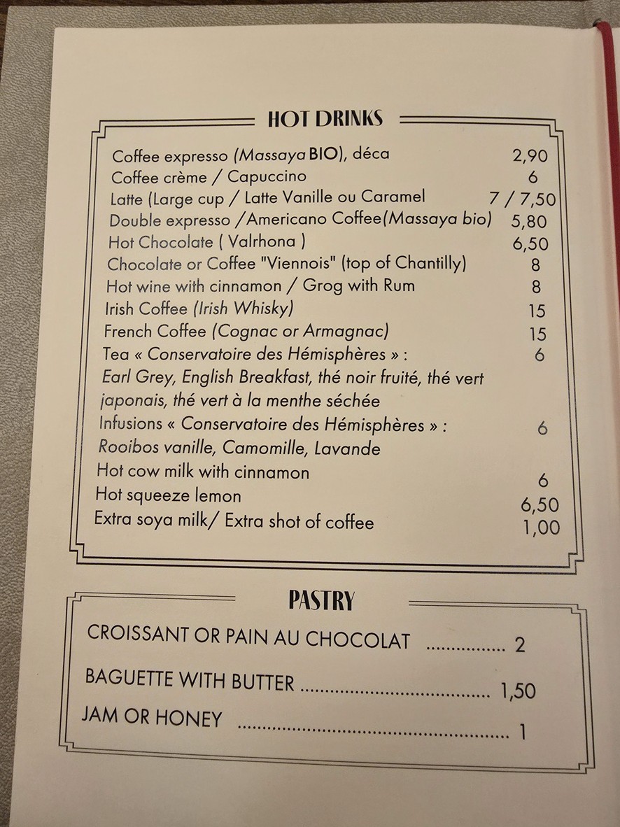 Café Caillou menu 2