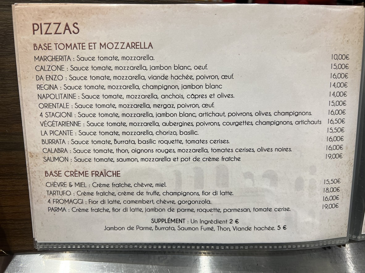 Da Enzo menu 2