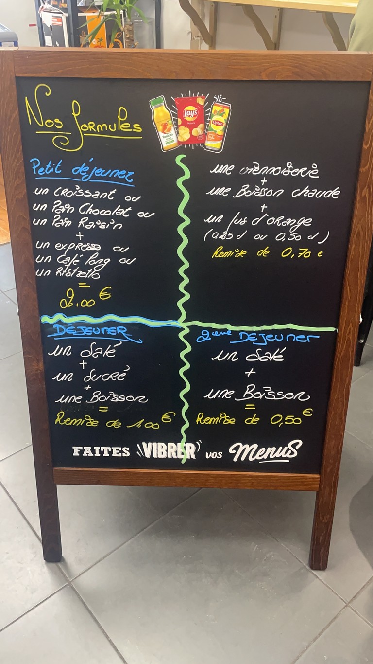 La Halte Gourmande menu 1