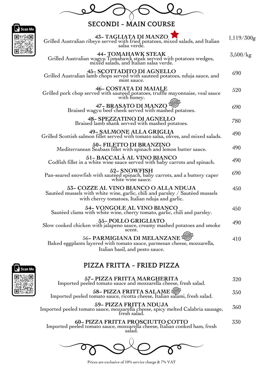 Brunello Thailand menu 4