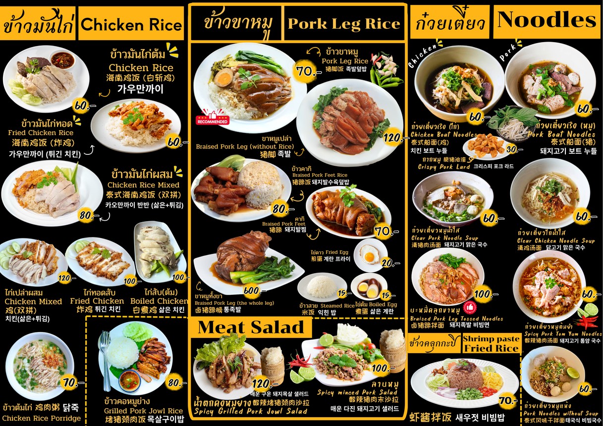 ป้าติ๋มข้าวขาหมู (ส.จตุจักร) Auntie Tim's Stewed pork leg rice menu 1