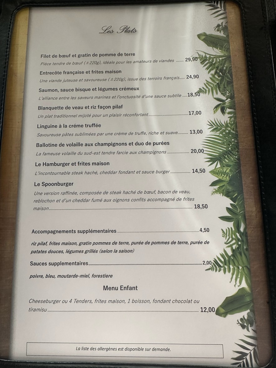 Le Spoon menu 2
