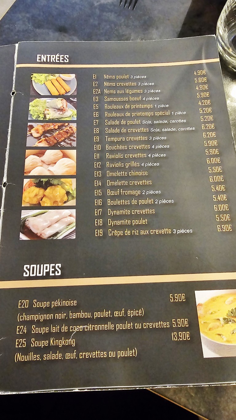 Le Wok Café menu 1
