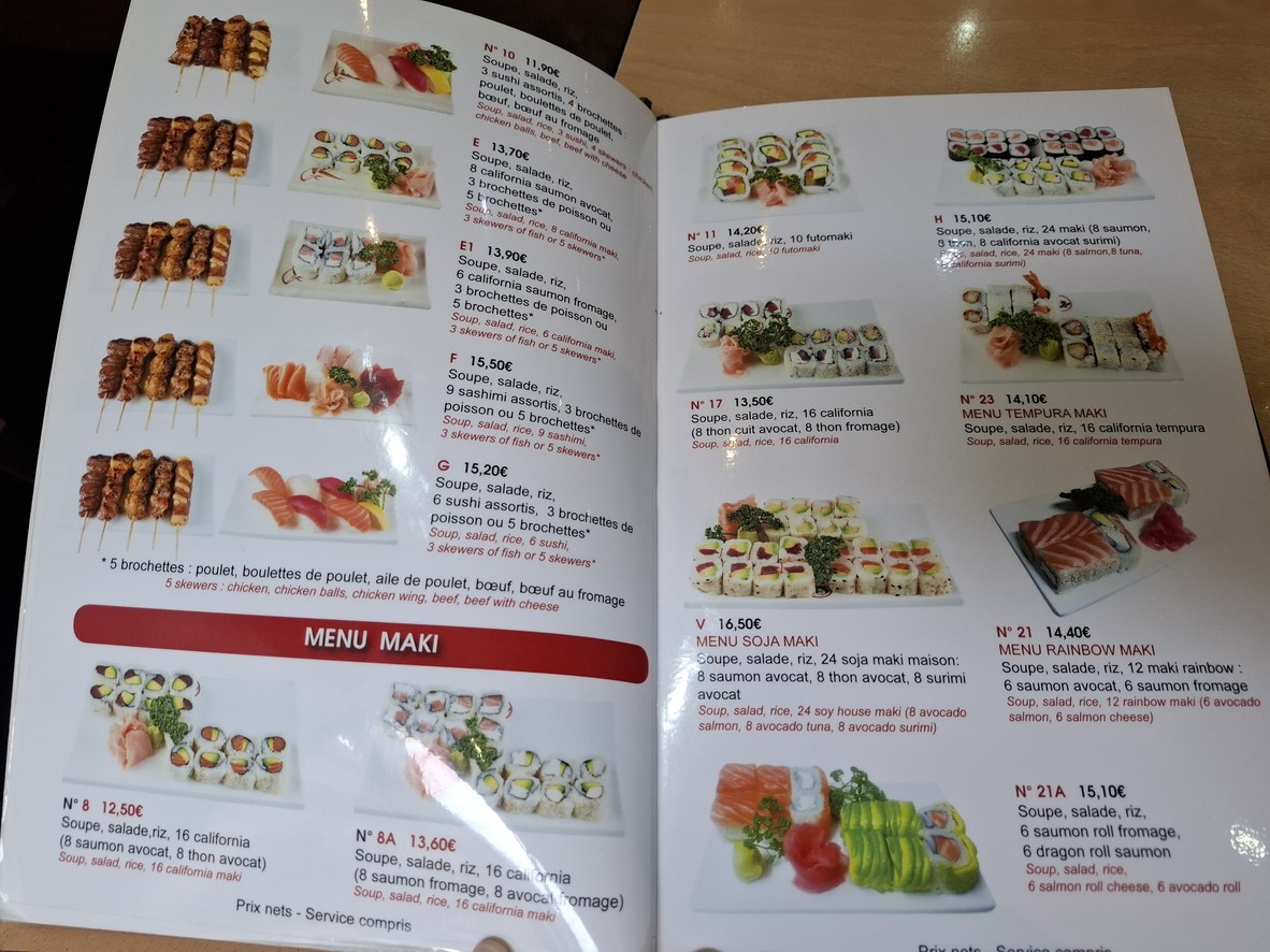 Yokorama menu 3