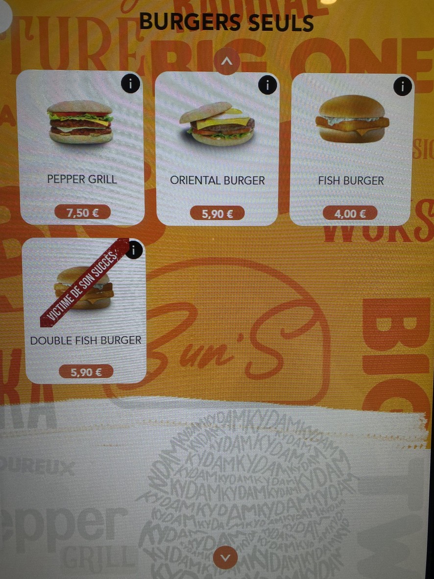 Kydam menu 2