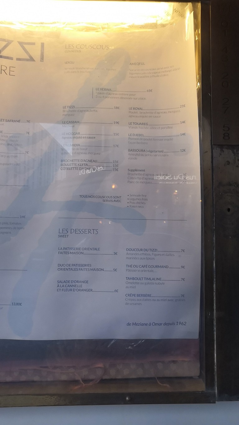 Le Tizzi menu 4