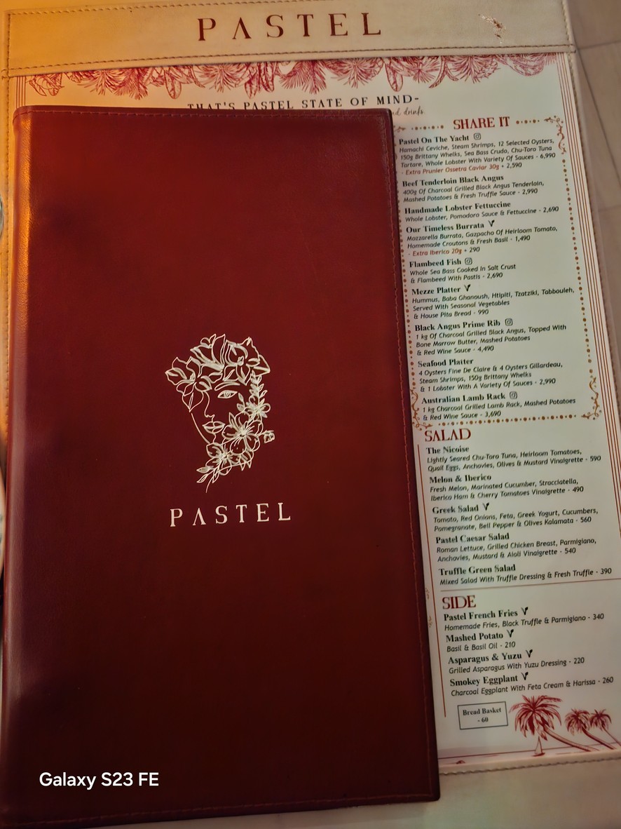 Pastel Rooftop Bar & Mediterranean Dining menu 1