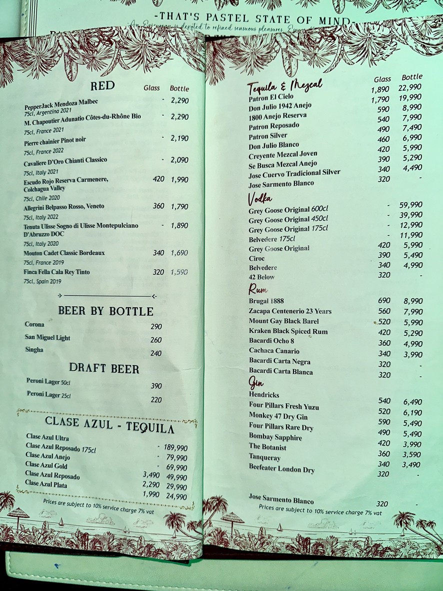 Pastel Rooftop Bar & Mediterranean Dining menu 4