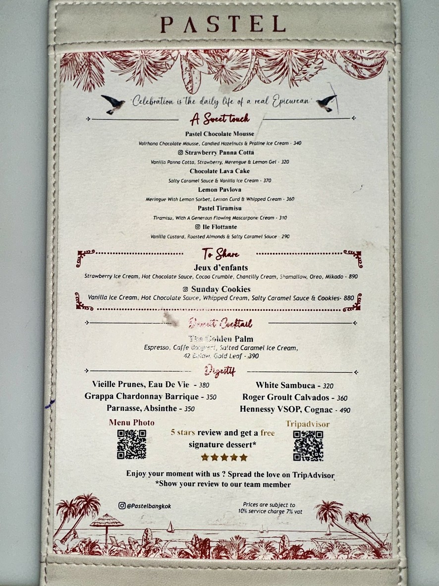 Pastel Rooftop Bar & Mediterranean Dining menu 6