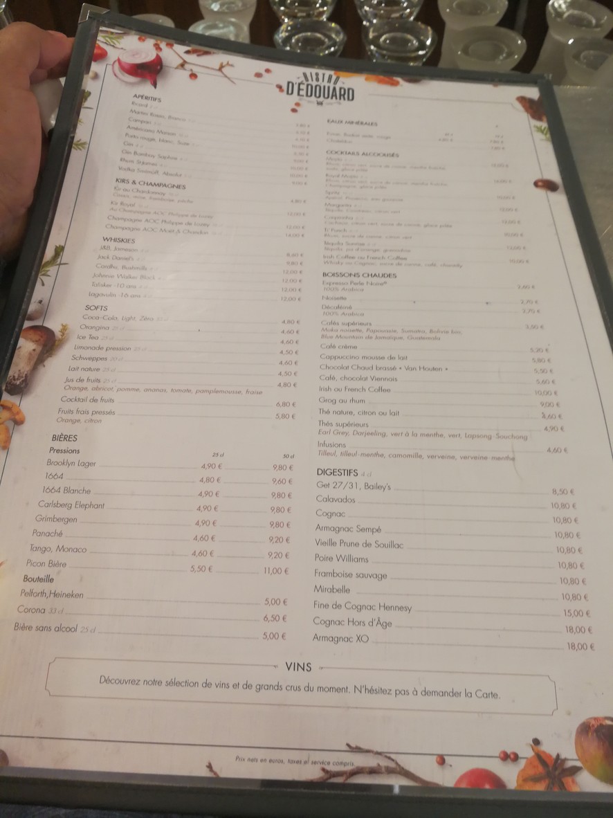 Bistro d'Édouard - Faubourg de l’Arche menu 3