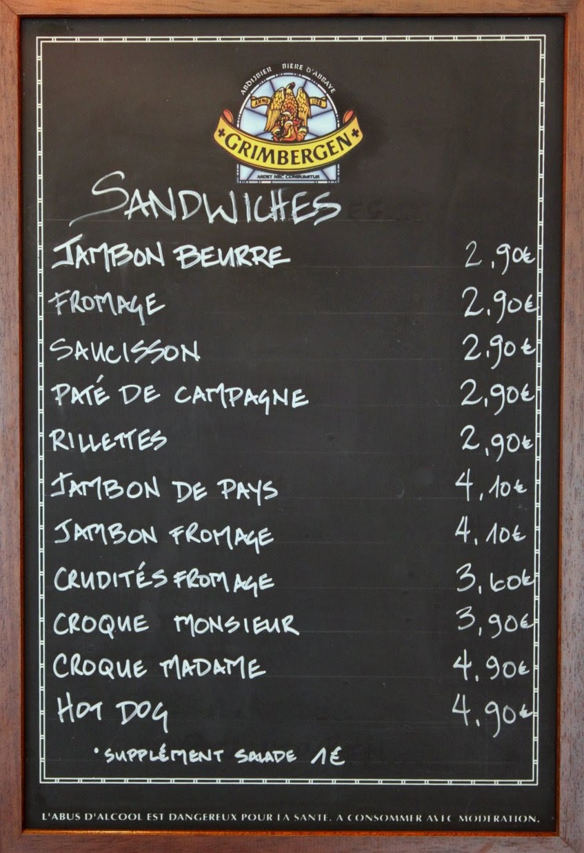 Café La Roseraie menu 1