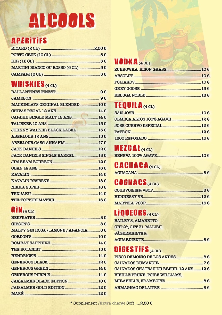 Cuba Compagnie Café menu 2
