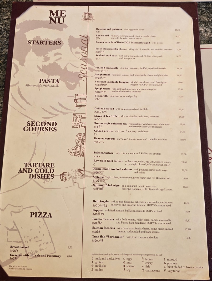 Angelino "ai Fori" dal 1947 menu 2