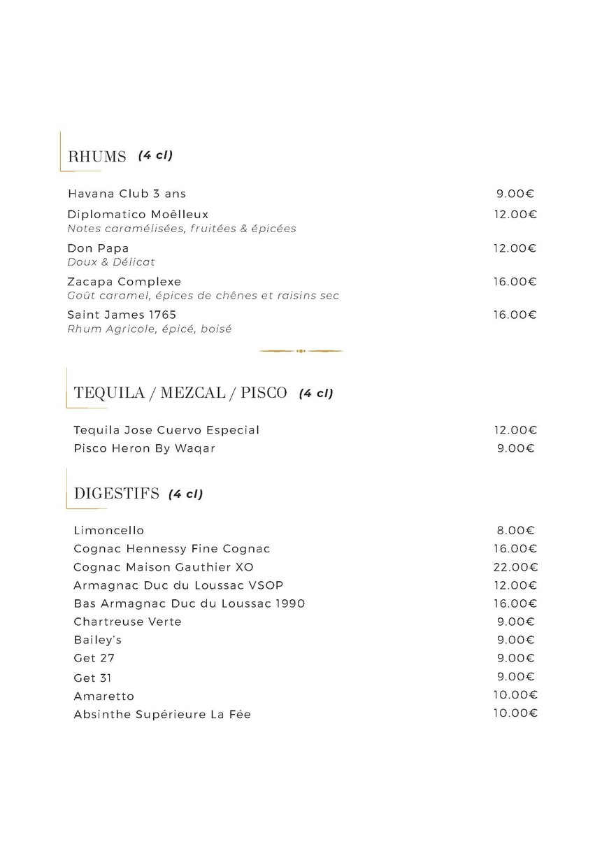 N3 Villa Haussmann menu 4