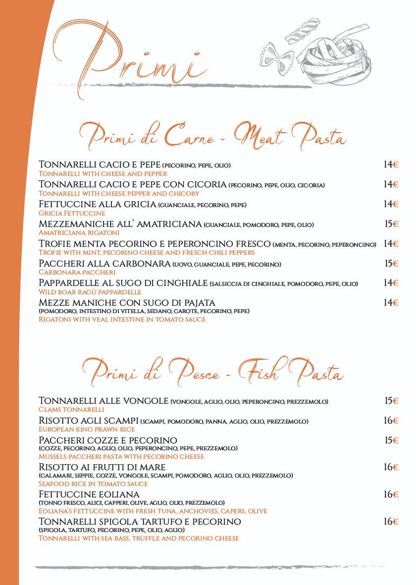 Burro & Sugo menu 2