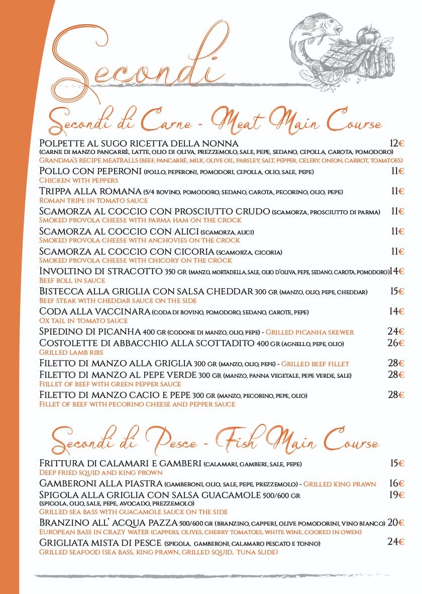 Burro & Sugo menu 3
