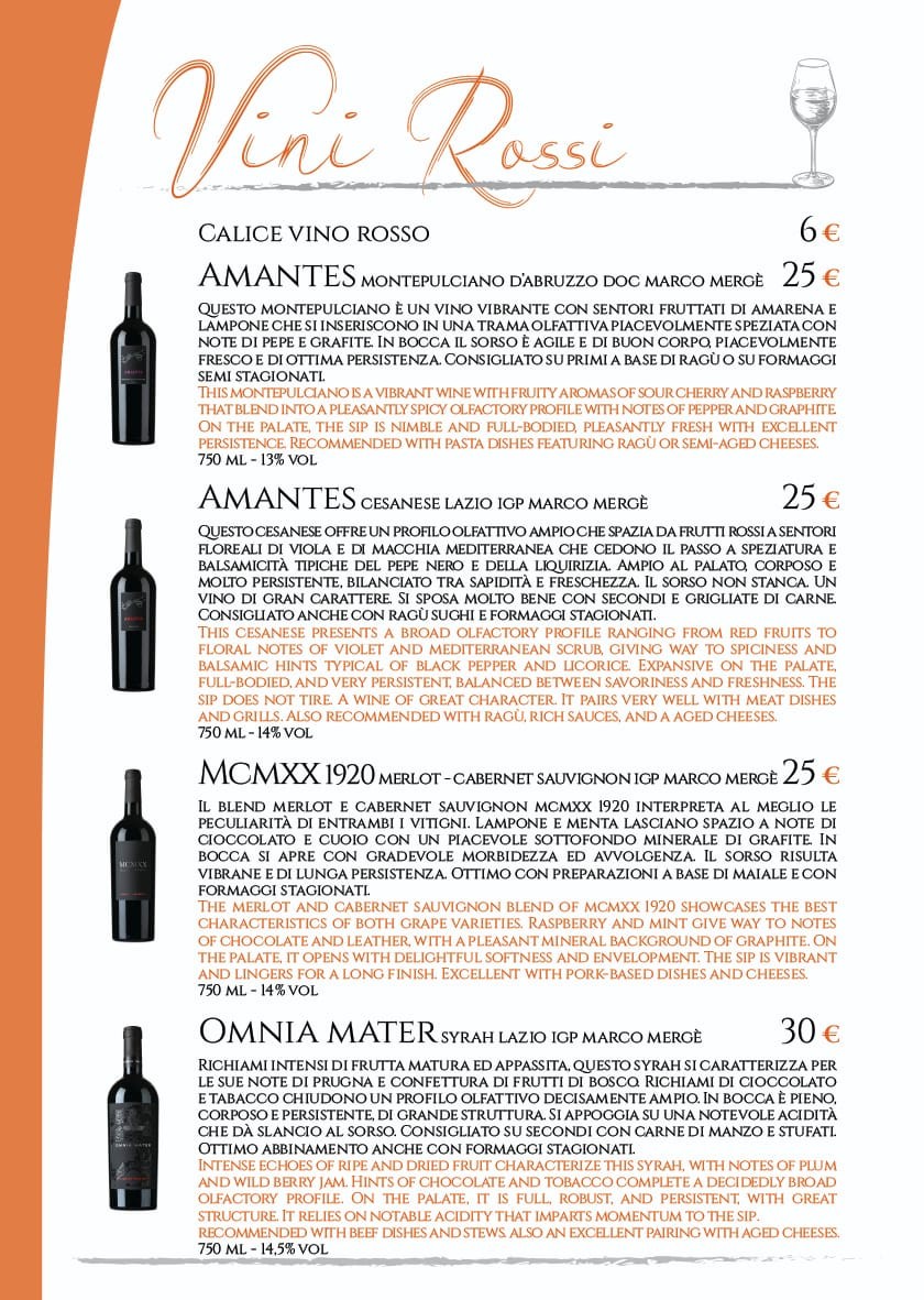 Burro & Sugo menu 5