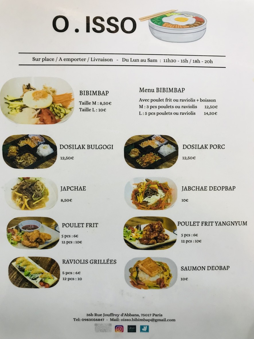 Oisso menu 1