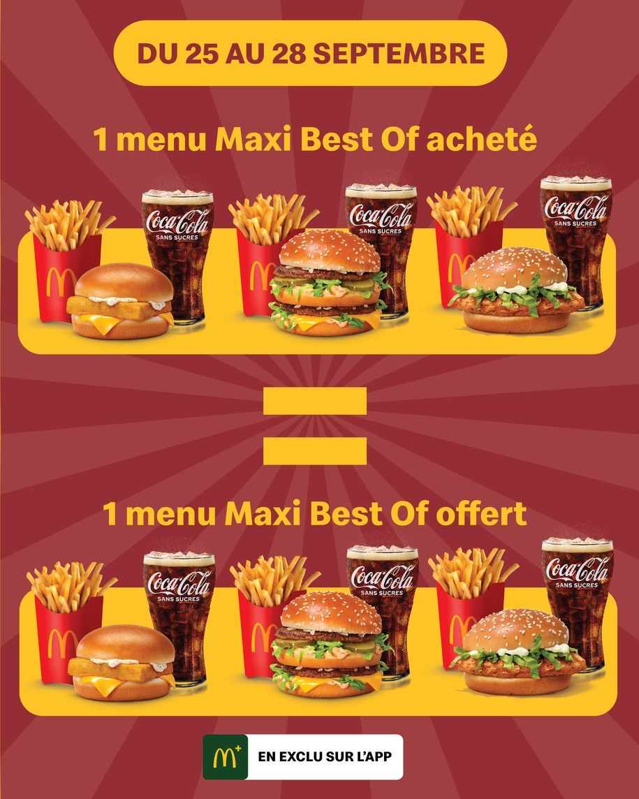 麦当劳 menu 1