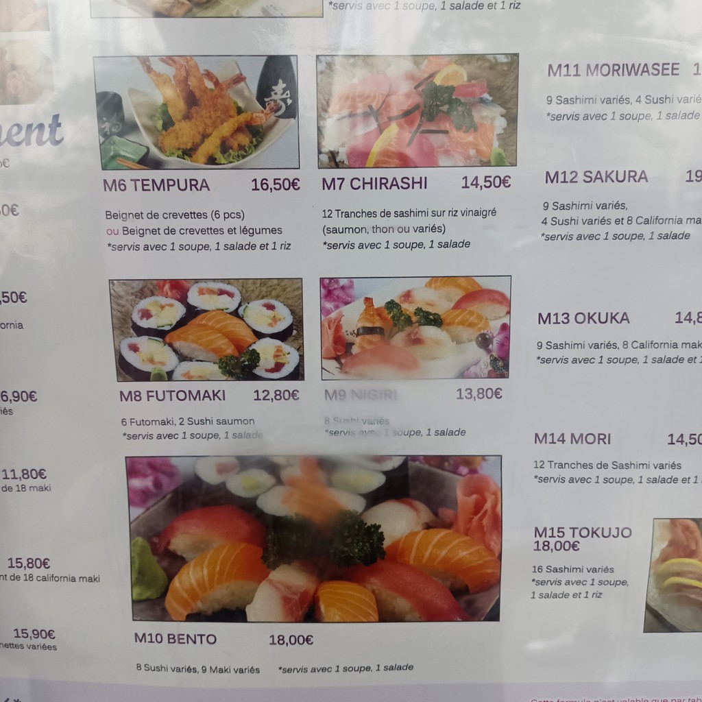 Nagoya Restaurant menu 2
